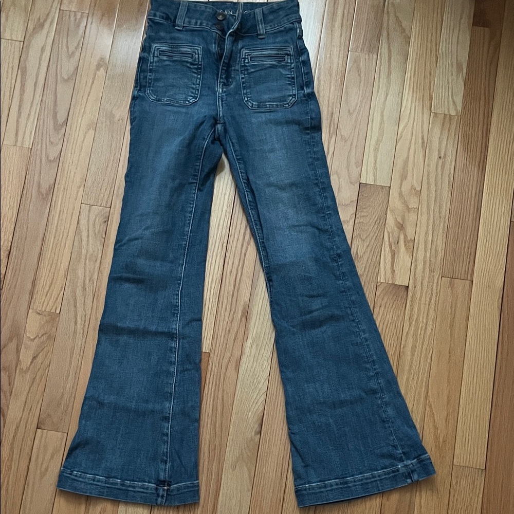 American Eagle Outfitters Medium Blue Wide Leg Jeans
